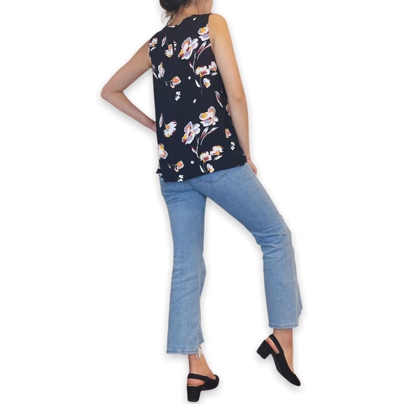Nordstrom Halogen Floral Print Crewneck Sleeveless Blouse Size S - Picture 15 of 16